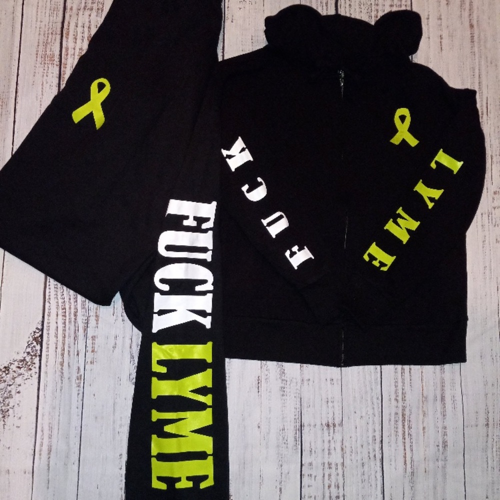 F*ck Lyme Disease sweat outfit.